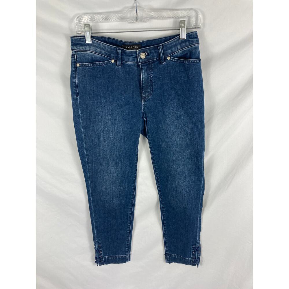 Talbots Flawless Five Pocket Lace Up Ankle Jean Size 2